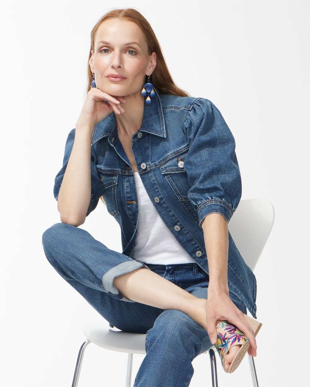 【BOK PLACE】Summer Cool Short Sleeve Denim Slim Jacket Denim Short Sleeve Jacket – Striped Box Boutique